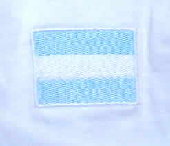 アルゼンチン代表04-05トレーニングシャツ白　アルゼンチン国旗拡大
