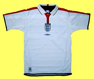 イングランド代表０３－０５ ホーム ゲームシャツ サッカー ユニフォーム