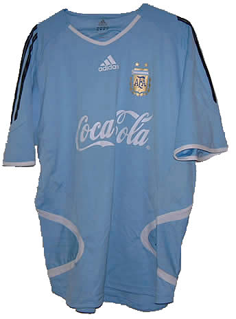 アルゼンチン代表スポンサー付きトレーニングウェア 半袖 サッカー ユニフォーム アルゼンチン